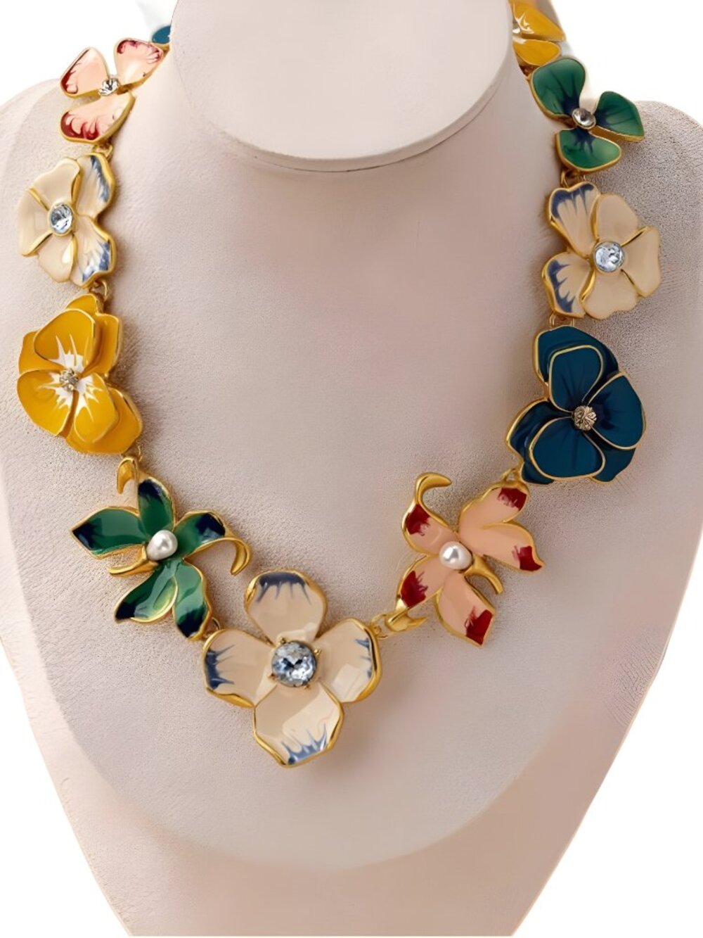 Alexis Bittar Enamel Flower Collection Necklace